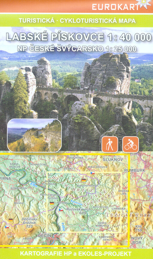 Labské pískovce : 1:40 000 ; NP České Švýcarsko : 1:25 000 : turistická, cykloturistická mapa