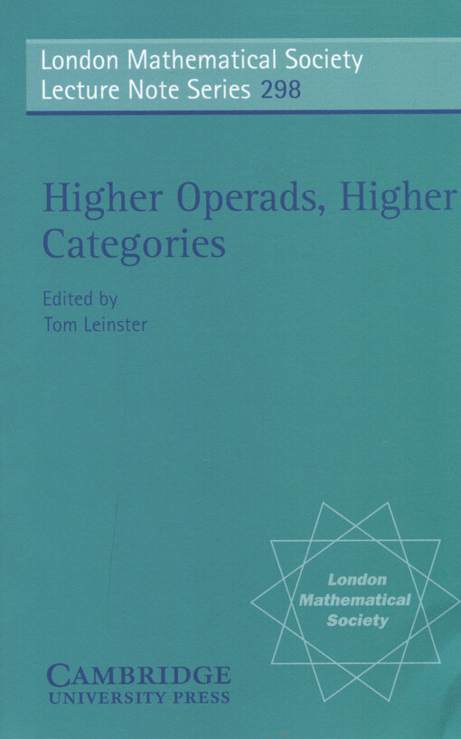Higher operads, higher categories