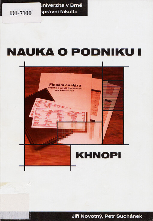 Nauka o podniku I: distanční studijní opora