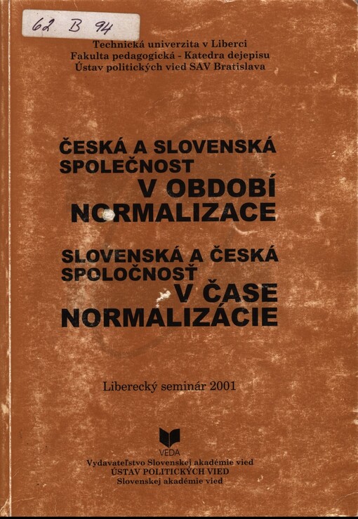 Česká a slovenská společnost v období normalizace