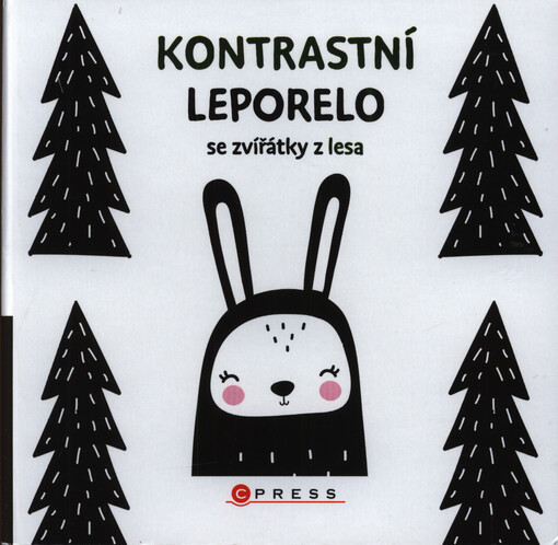 Kontrastní leporelo se zvířátky z lesa