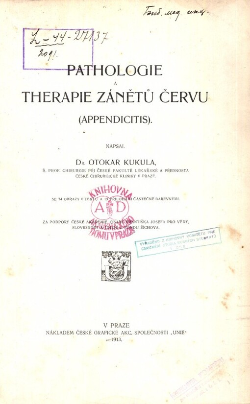Pathologie a therapie zánětů červů (appendicitis)