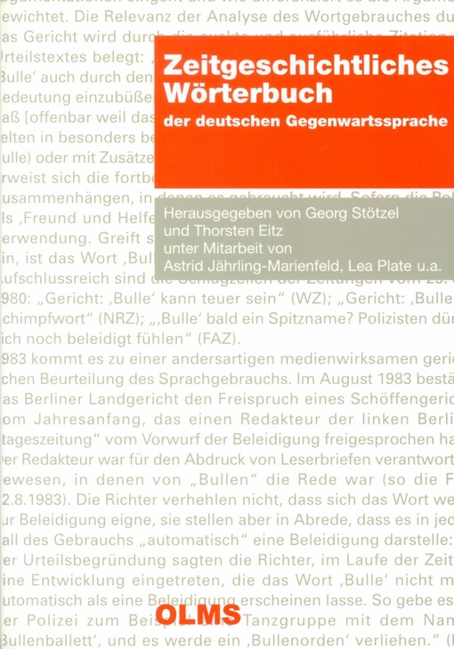 Zeitgeschichtliches Wörterbuch der deutschen Gegenwartssprache