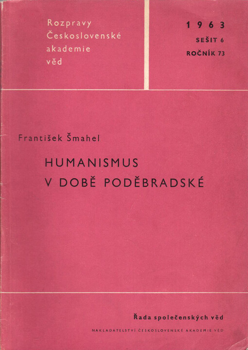 Humanismus v době poděbradské