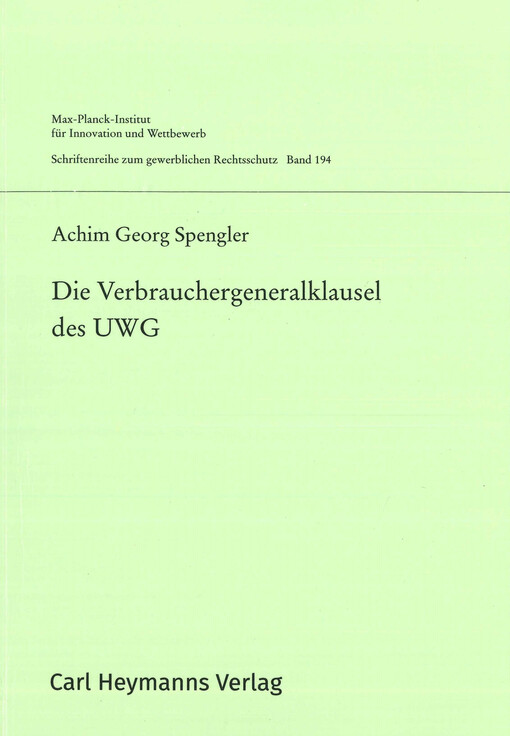 Die Verbrauchergeneralklausel des UWG
