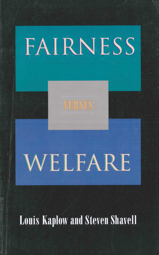 Fairness versus welfare