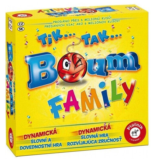 Tik... tak... Bum. Family : dynamickĂˇ slovnĂ­ a dovednostnĂ­ hra = dynamickĂˇ slovnĂˇ hra rozvĂ­jajĂşca zruÄŤnosĹĄ