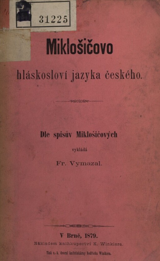 Miklošičovo hláskosloví jazyka českého