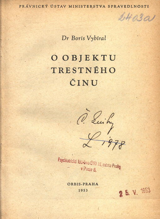 O objektu trestného činu