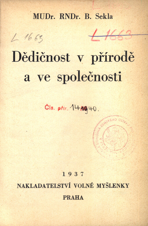 Dědičnost v přírodě a ve společnosti
