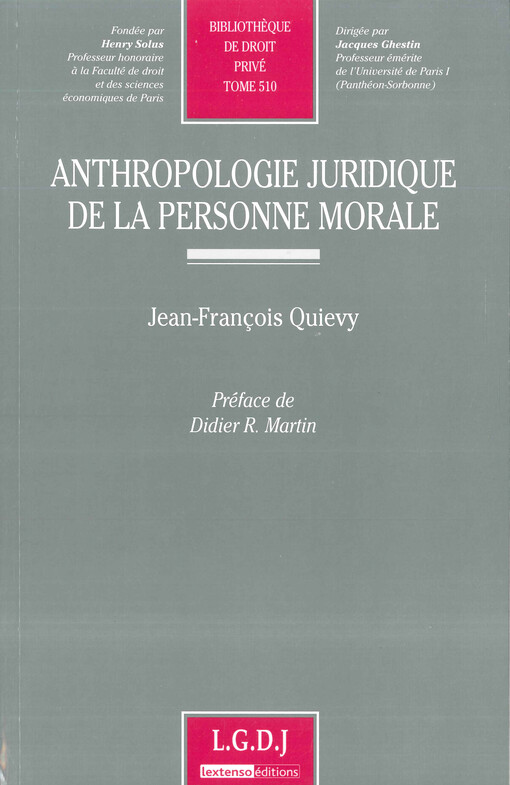 Anthropologie juridique de la personne morale