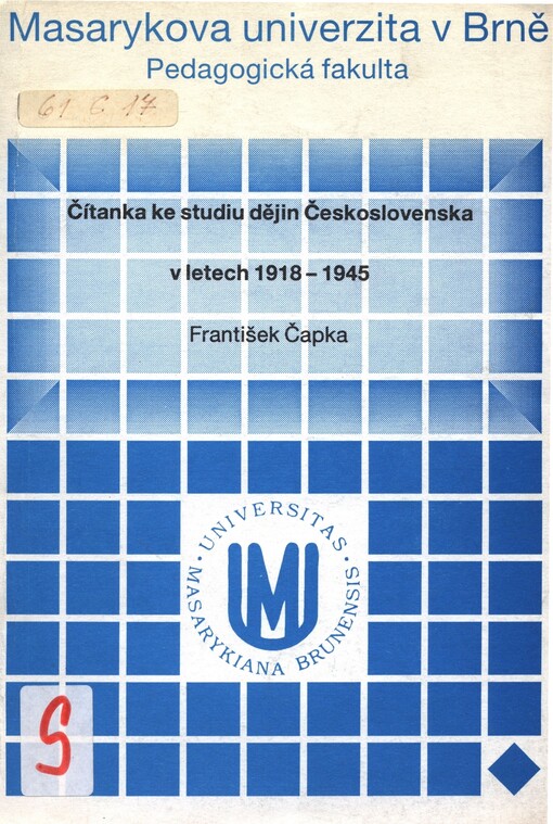 Čítanka ke studiu Československa v letech 1917-1945