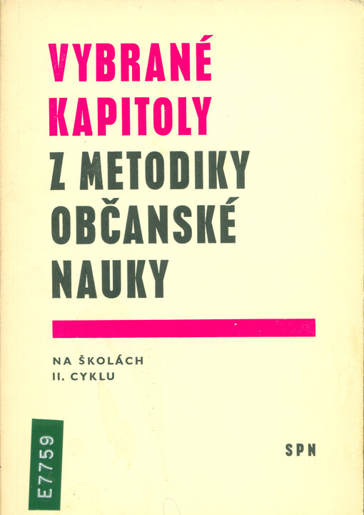 Vybrané kapitoly z metodiky občanské nauky na �kol�ch 2. cyklu