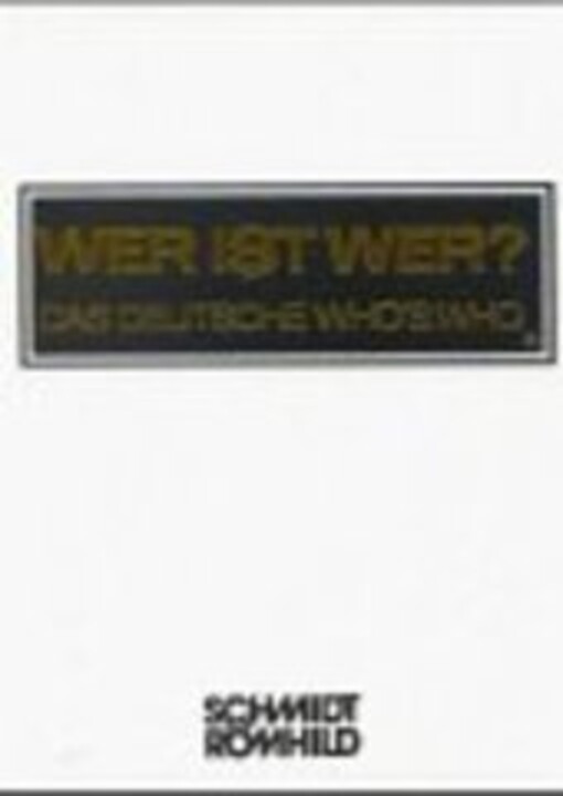 Wer ist wer? = The German Who's Who = Le Who's Who Allemand : das deutsche Who's Who : Bundesrepublik Deutschland : Jg. 39. 2000-2001