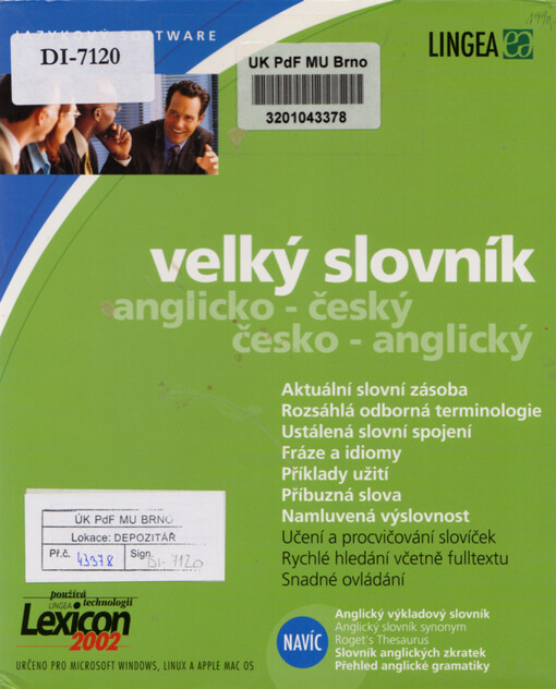Velký slovník anglicko-český, česko-anglický Veľký slovník anglicko-slovenský, slovensko-anglický