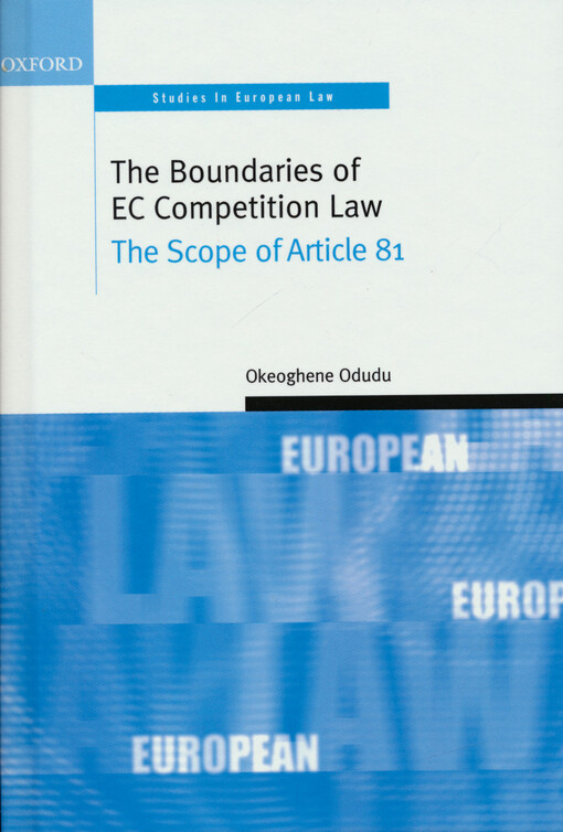 The boundaries of EC competition law : the scope of article 81