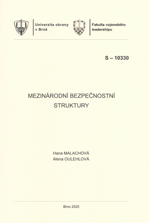 Mezinárodní bezpečnostní struktury : studijní text