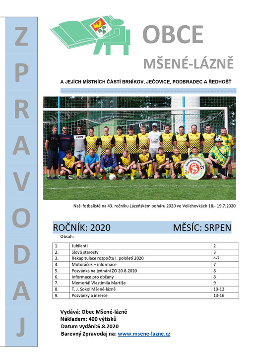 Zpravodaj obce Mšené-lázně