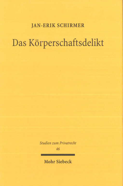 Das Körperschaftsdelikt