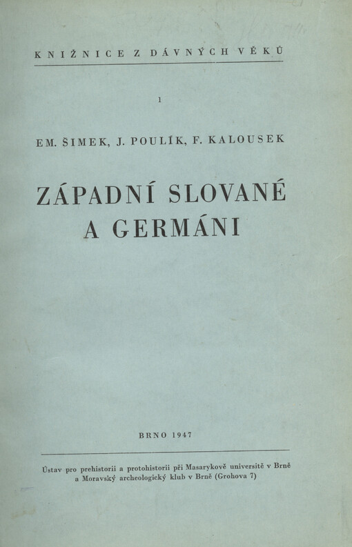Západní Slované a Germáni