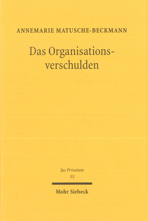 Das Organisationsverschulden