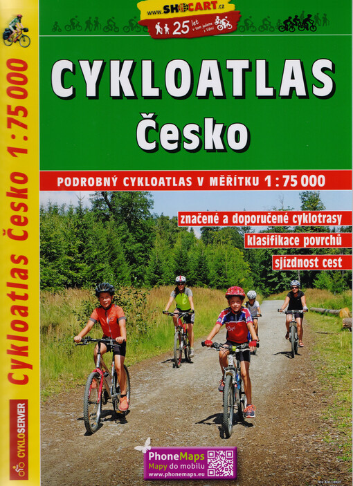 Cykloatlas Česko : podrobný cykloatlas v měřítku 1:75 000 : značené a doporučené cyklotrasy, klasifikace povrchů, sjízdnost cest