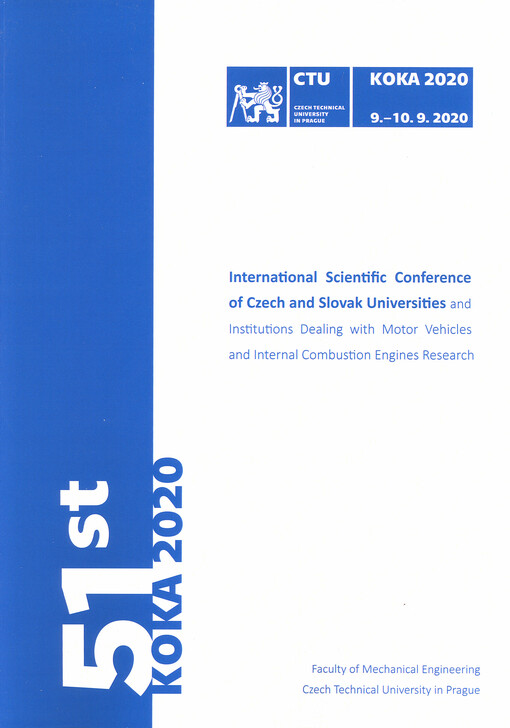 KOKA 2020 proceedings : 51st International scientific conference of Czech and Slovak universities and institutions dealing with motor vehicles and internal combustion engines research.