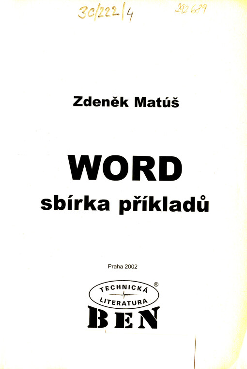 Word : sbírka příkladů