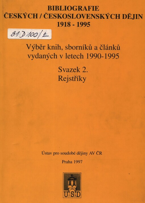 Bibliografie českých/československých dějin 1918-1995