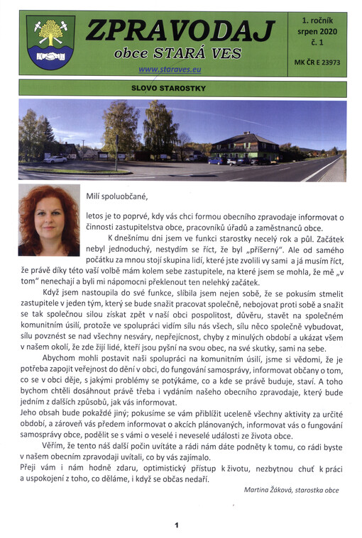Zpravodaj obce Stará Ves