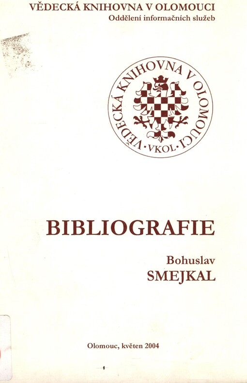 Bibliografie - Bohuslav Smejkal