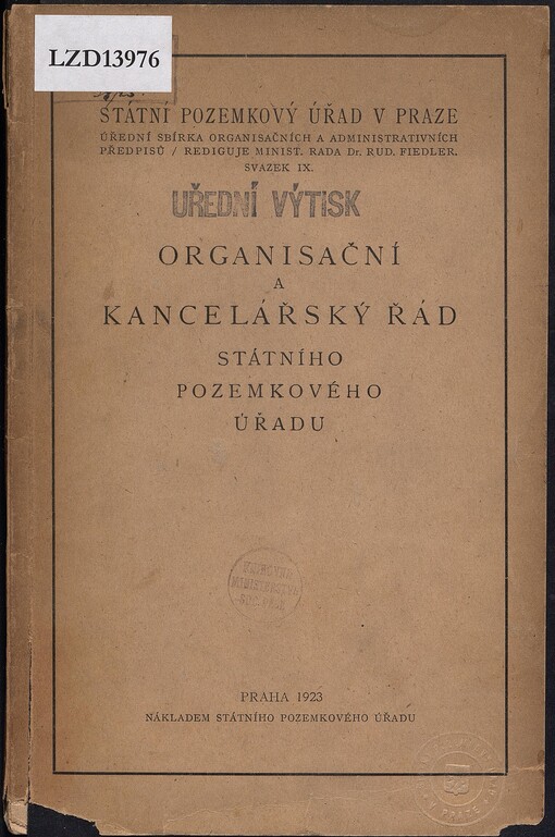 Organisační a kancelářský řád Státního pozemkového úřadu