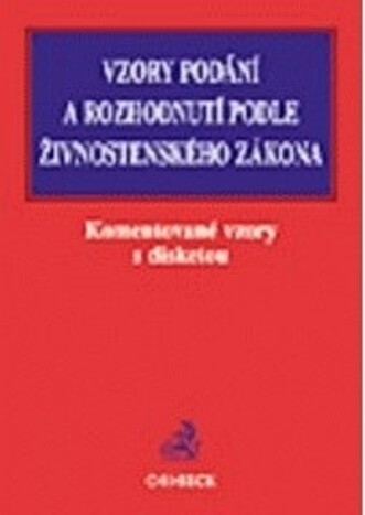 Vzory podání a rozhodnutí podle živnostenského zákona