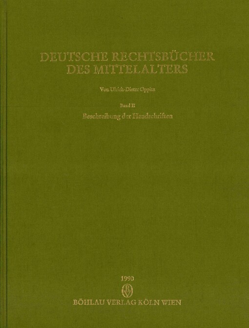 Deutsche Rechtsbücher des Mittelalters