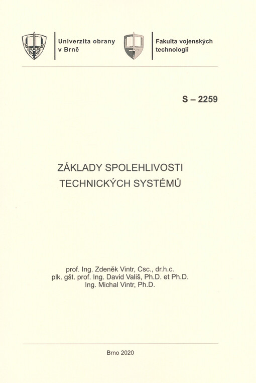 Základy spolehlivosti technických systémů