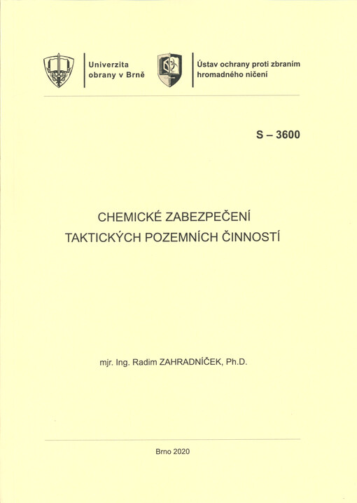 Chemické zabezpečení taktických pozemních činností : studijní text