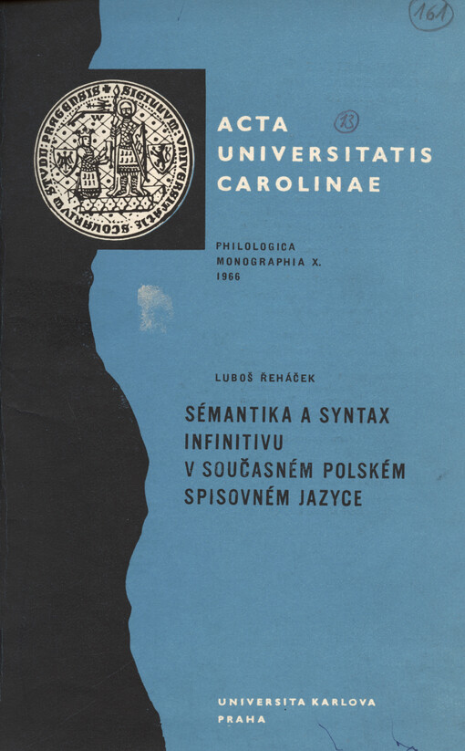 Sémantika a syntax infinitivu v současném polském spisovném jazyce: studie strukturně konfrontační