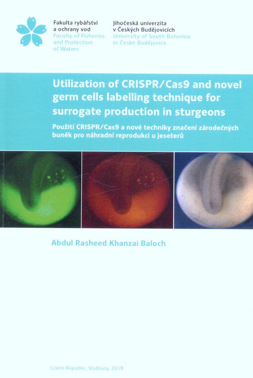 Utilization of CRISPR/Cas9 and novel germ cells labelling technique for surrogate production in sturgeons = Použití CRISPR/Cas9 a nové techniky značení zárodečných buněk pro náhradní reprodukci u jeseterů