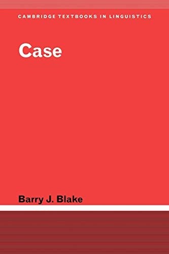 Case (Cambridge Textbooks in Linguistics)