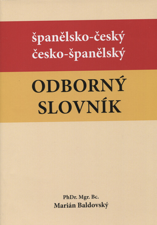 Španělsko-český, česko-španělský odborný slovník