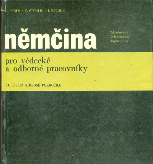 Němčina pro vědecké a odborné pracovníky: kurs pro středně pokročilé