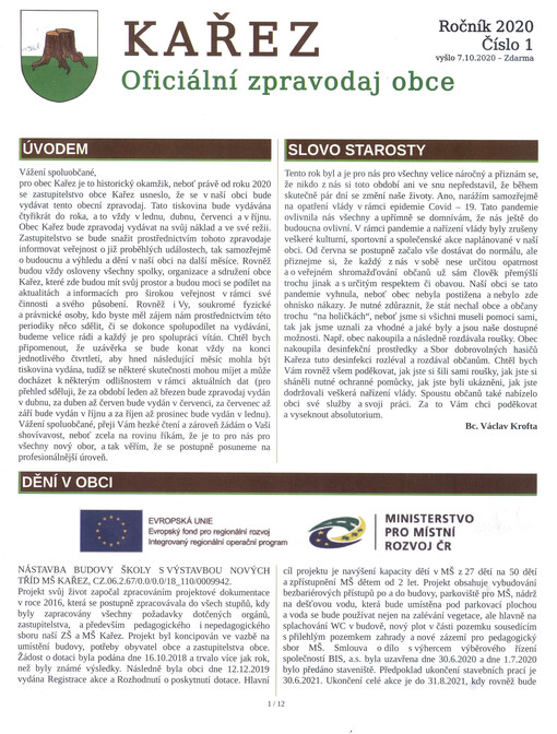 Kařez : oficiální zpravodaj obce