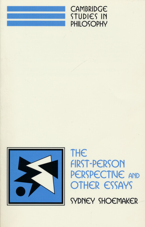 The first-person perspective and other essays