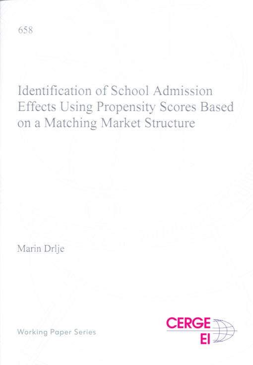Identification of school admission effects using propensity scores based on a matching market structure