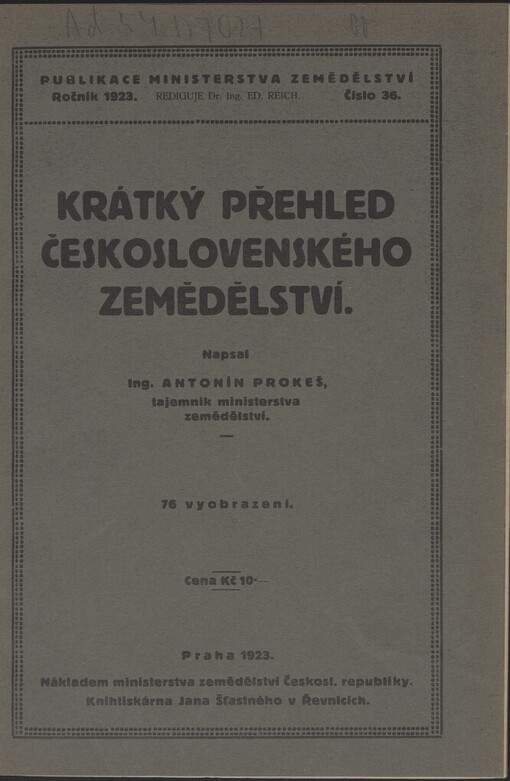 Krátký přehled československého zemědělství