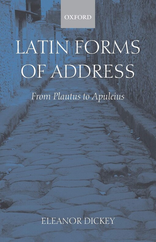 Latin forms of address : from Plautus to Apuleius