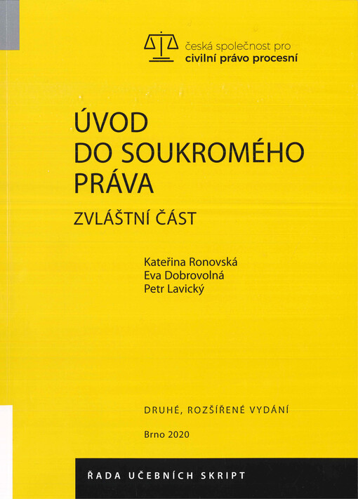 Úvod do soukromého práva : zvláštní část
