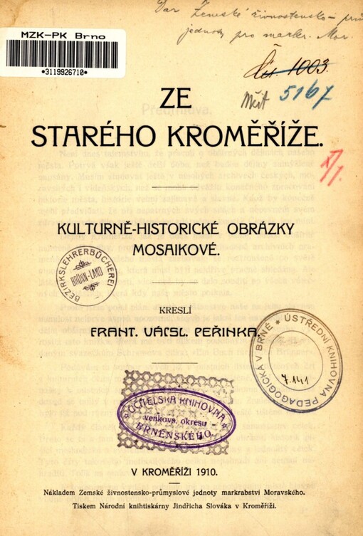 Ze starého Kroměříže: kulturně historické obrázky masaikové