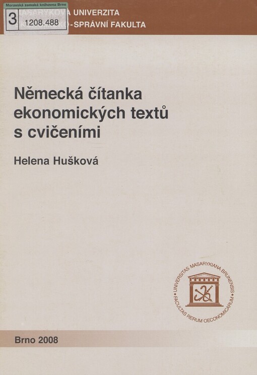 Německá čítanka ekonomických textů s cvičeními