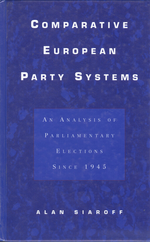 Comparative european party systems : an analysis of parliamentary elections since 1945